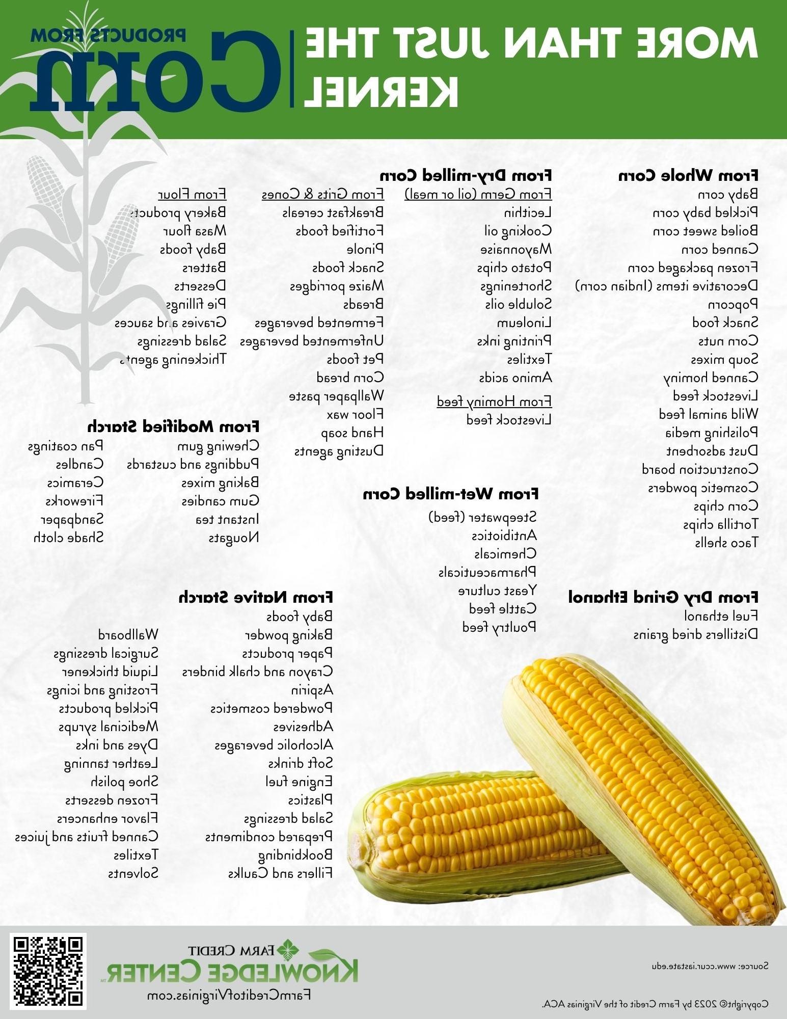 不仅仅是玉米产品信息图